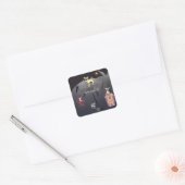 Big Dazzling Star Vierkante Sticker (Envelop)