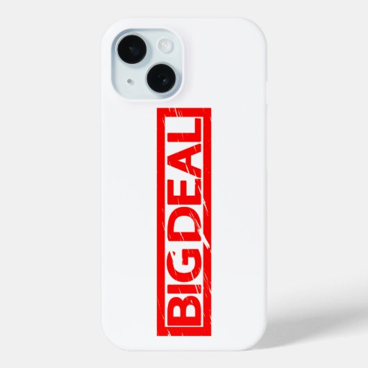 Big Deal Stamp Case-Mate iPhone Case (Achterkant)