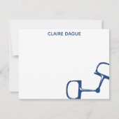 Big Dee Snaffle Bit Horse Carte pour notes - Marin (Devant)