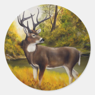 Big Deer die in grove grove grove staat voor aanpa Ronde Sticker