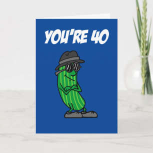 Big Dill 40th Verjaardag Pickle Pun Kaart