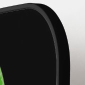 Big Dill Cartoon Funny Personalized Black Pickleball Paddle (Links Detail)