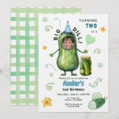 Big Dill Pickle Boy Birthday Any Age Photo Kaart (Voorkant / Achterkant)