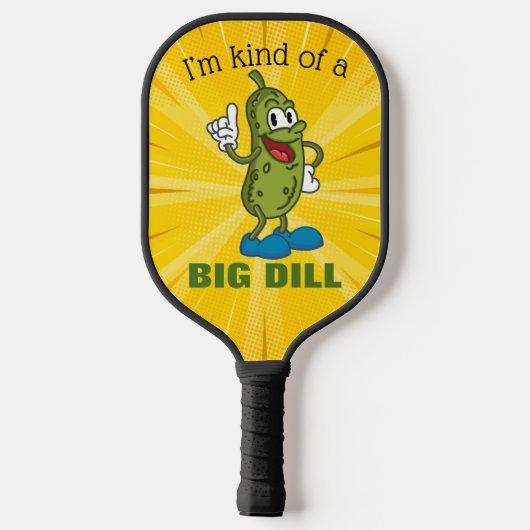 Big Dill Pickle Pun Pickleball Paddle (Achterkant)
