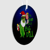 Big Dill PIckleball Santa Kerstmis Ornament (voorkant)