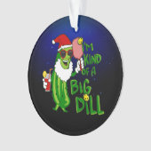 Big Dill PIckleball Santa Kerstmis Ornament (voorkant)