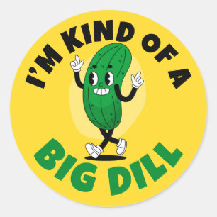 Big Dill Pun Sticker 3 inch (vel 6)