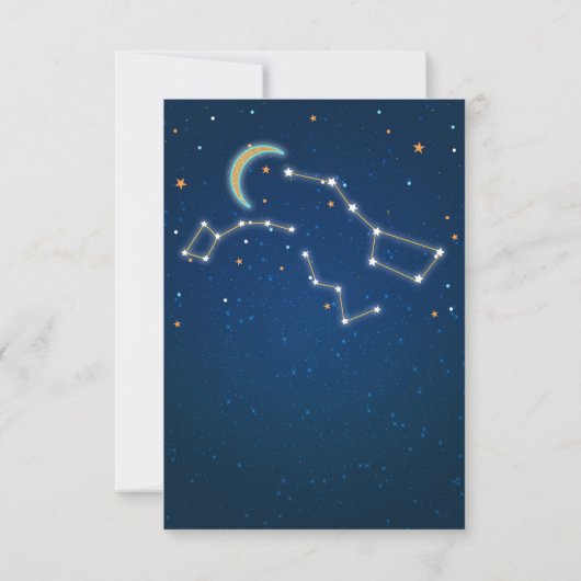 Big Dipper Star Gazing Constellation Table Number Kaart (Achterkant)