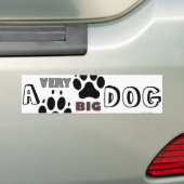 Big dog grappig bumpersticker (Op auto)
