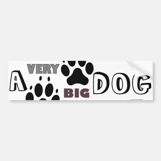Big dog grappig bumpersticker (Voorkant)