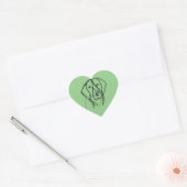 Big Dog Minimalist Line Heart Sticker (Envelop)