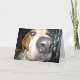 Big Dog Nose Notecard Kaart