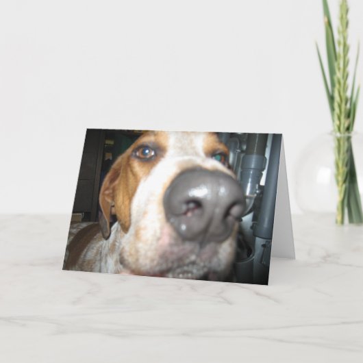 Big Dog Nose Notecard Kaart (Voorkant)