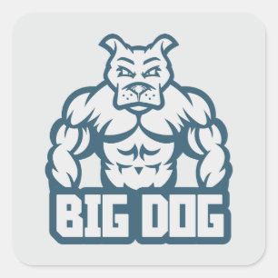 Big Dog Vierkante Sticker