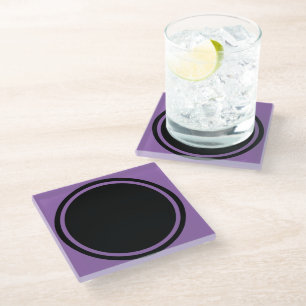 Big Dot / Ring zwart + je rug. en ideeën Glazen Onderzetter