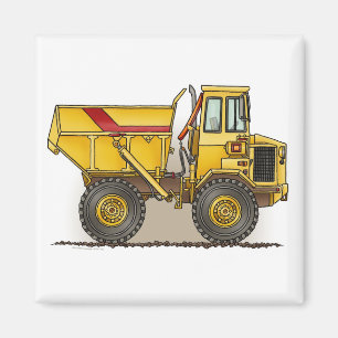 Big Dump Truck Square Magnet Magneet