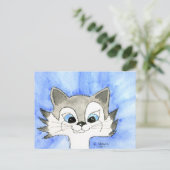 Big Eared Cat Briefkaart (Staand voorkant)