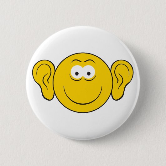 Big Ears Face Ronde Button 5,7 Cm (Voorkant)