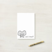 Big Ears the Elephant Vergeet Post-It Notes niet (Op bureau)