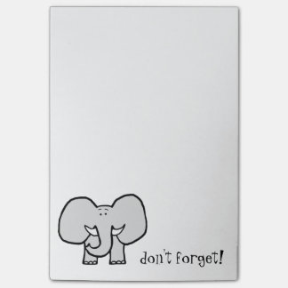 Big Ears the Elephant Vergeet Post-It Notes niet