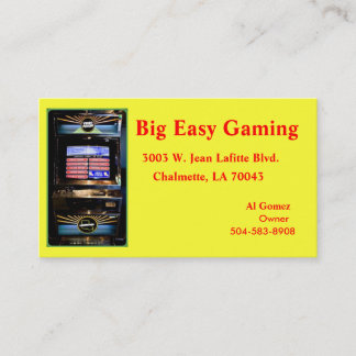 Big Easy Gaming, 3003 W. Jean Lafitte Blv... Visitekaartje