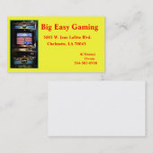 Big Easy Gaming, 3003 W. Jean Lafitte Blv... Visitekaartje (Voorkant / Achterkant)