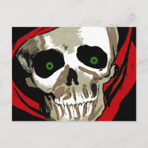 Big Eerie Zombie Eyes Skull Skeleton Halloween Briefkaart