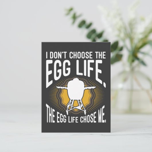 Big Egg Smoker Funny BBQ Smoking Briefkaart (Staand voorkant)