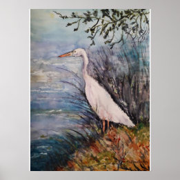 Big Egret Poster