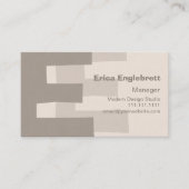 Big Elegant Retro E Monogram Visitekaartje (Voorkant)