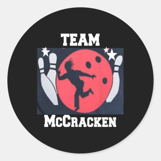 Big Ern Mccracken Funny King Pin Bowling T Shirt 1 Ronde Sticker (Voorkant)