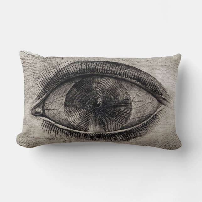BIG EYE Black & White Graphic Modern Pillow Kussen (Voorkant)