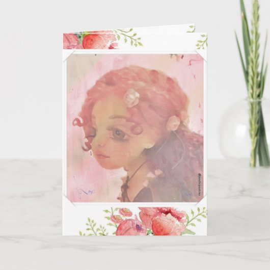 Big Eye Girl - Carte d'anniversaire émouvante (Devant)