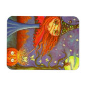 Big Eye Halloween Witch Magic Pumpkin Luna Moths Magneet (Horizontaal)