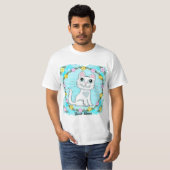 Big Eye Kitten Cat T-shirt (Voorkant volledig)