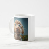Big-Eyed Australian Labradoodle Koffiemok (Voorkant links)