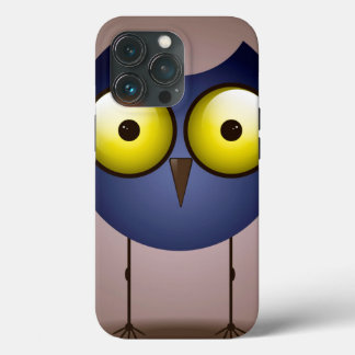 Big Eyed Blue Owl iPhone 13 Pro Hoesje