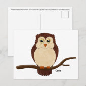 Big Eyed Owl - Carte postale (Devant / Derrière)