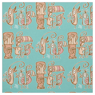 Big Eyes Tiki met vogels Stof