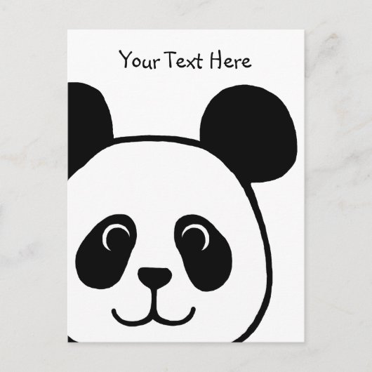 Big Face Panda Cartoon Briefkaart (Voorkant)