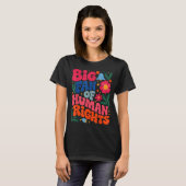 Big Fan Of Human Rights Boho Floral  T-shirt (Voorkant volledig)
