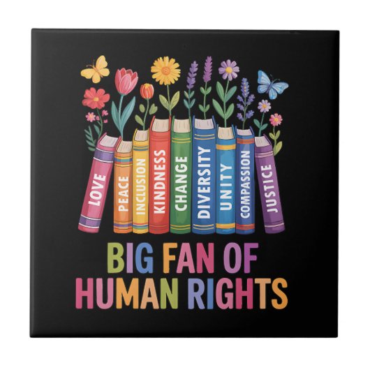 Big Fan Of Human Rights Tegeltje (Voorkant)