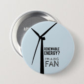 Big Fan of Renewable Energy Button (Voorkant /achterkant)