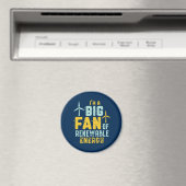 Big Fan of Renewable Energy Funny Wind Power Puns Magneet (Insitu (Vaatwasser))