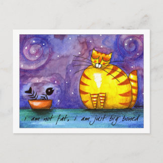 Big Fat Yellow Cat - Briefkaart