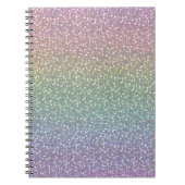 Big Faux Glitter Sparkles Shiny Rainbow Pearl Notitieboek (Voorkant)