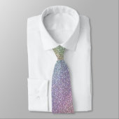 Big Faux Glitter Sparkles Shiny Rainbow Pearl Stropdas (Gebonden)