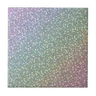 Big Faux Glitter Sparkles Shiny Rainbow Pearl Tegeltje