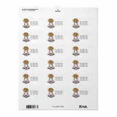Big Feet Beagle Off-Leash Art™ Medium Etiket (Full Sheet)