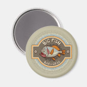 Big Fish Bar en grill Poster Magneet (Voorkant / Achterkant)